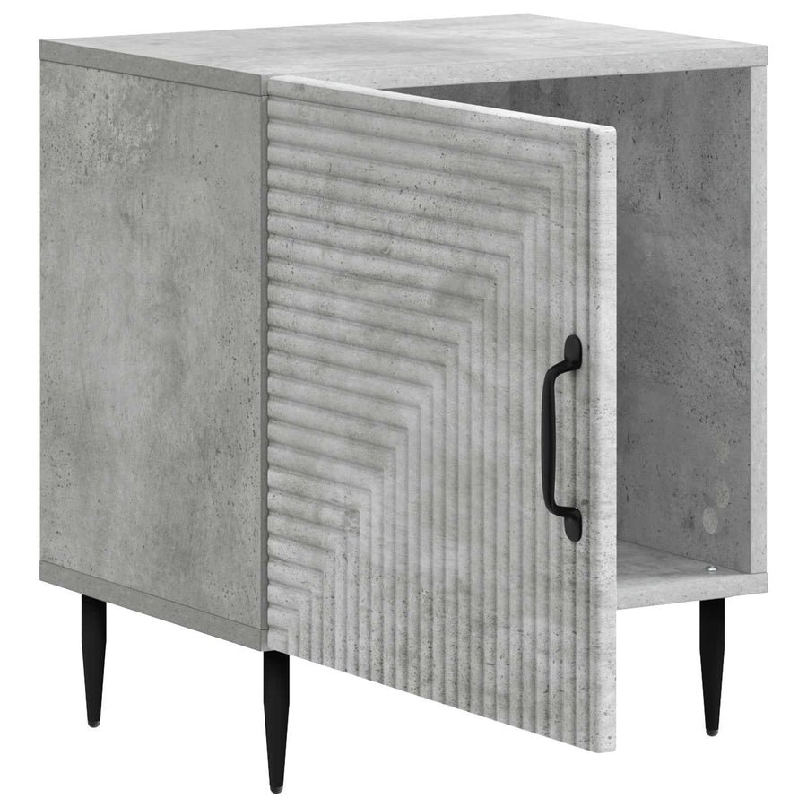 Nachtkastje 2 pcs Betongrijs 43 x 34,5 x 50 cm Bewerkt hout