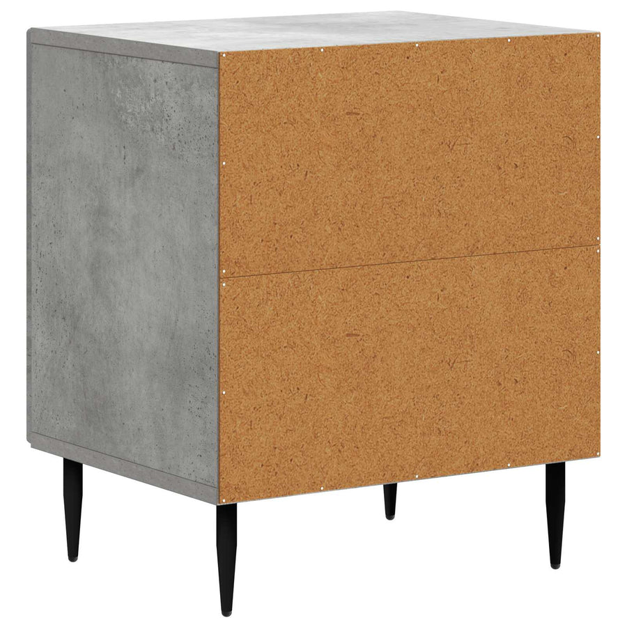 Nachtkastje 2 pcs Betongrijs 43 x 34,5 x 50 cm Bewerkt hout