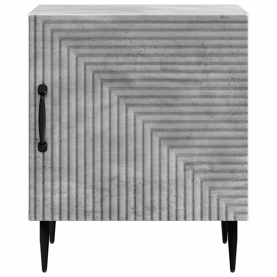 Nachtkastje 2 pcs Betongrijs 43 x 34,5 x 50 cm Bewerkt hout