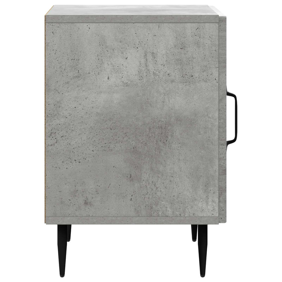 Nachtkastje 2 pcs Betongrijs 43 x 34,5 x 50 cm Bewerkt hout