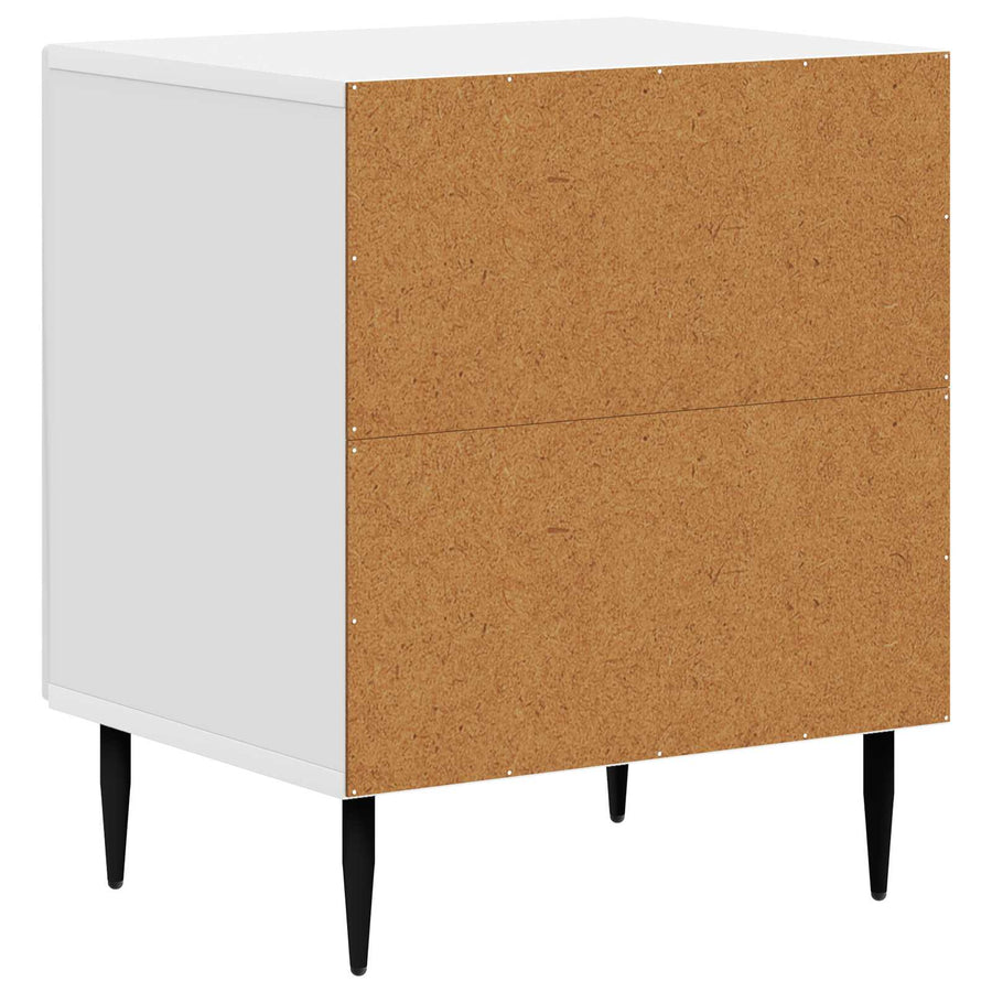 Nachtkastje Hoogglans Wit 43 x 34,5 x 50 cm Bewerkt hout