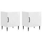 Nachtkastje 2 stuks hoogglans wit 43x34,5x50 cm