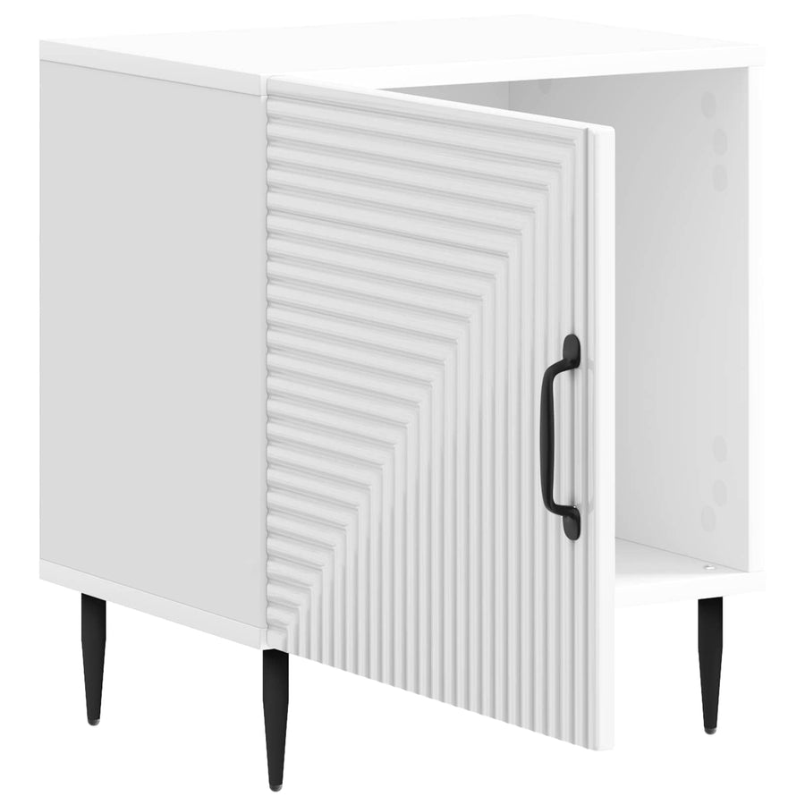 Nachtkastje 2 pcs Hoogglans Wit 43 x 34,5 x 50 cm Bewerkt hout