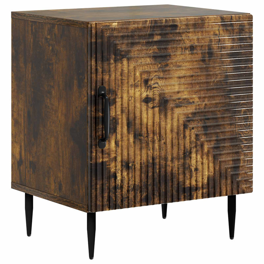 Nachtkastje Gerookt eiken 43 x 34,5 x 50 cm Bewerkt hout