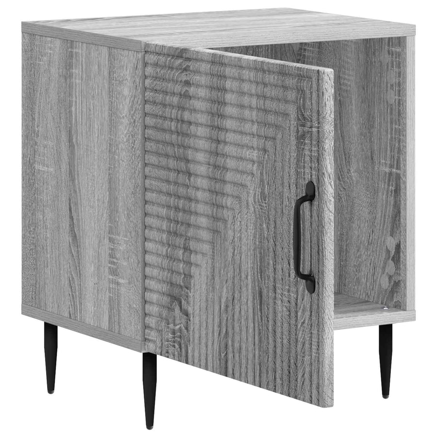 Nachtkastje Grijs sonoma 43 x 34,5 x 50 cm Bewerkt hout