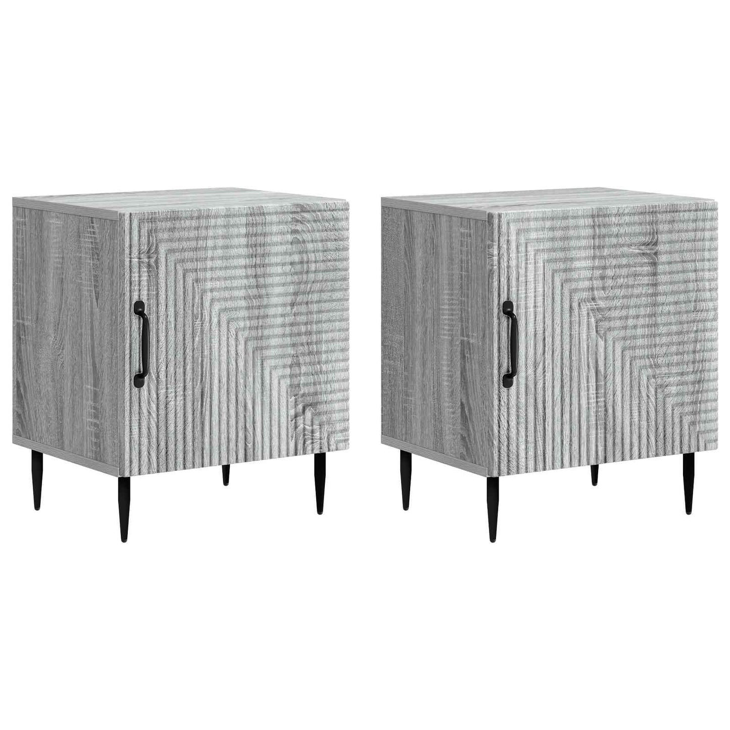 Nachtkastje 2 pcs Grijs sonoma 43 x 34,5 x 50 cm Bewerkt hout