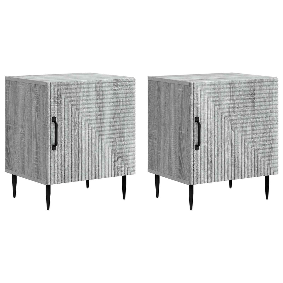 Nachtkastje 2 pcs Grijs sonoma 43 x 34,5 x 50 cm Bewerkt hout