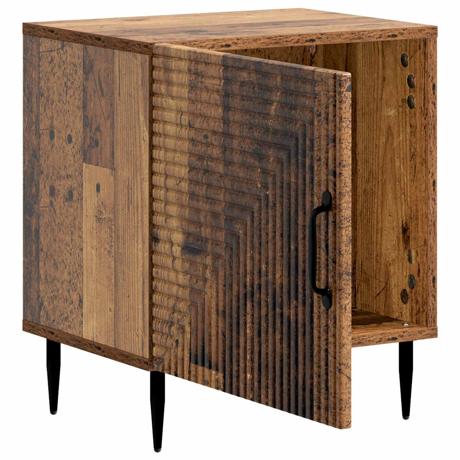 Nachtkastje Oud hout 43 x 34,5 x 50 cm Bewerkt hout