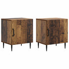 Nachtkastje 2 stuks 43x34,5x50 cm oud hout