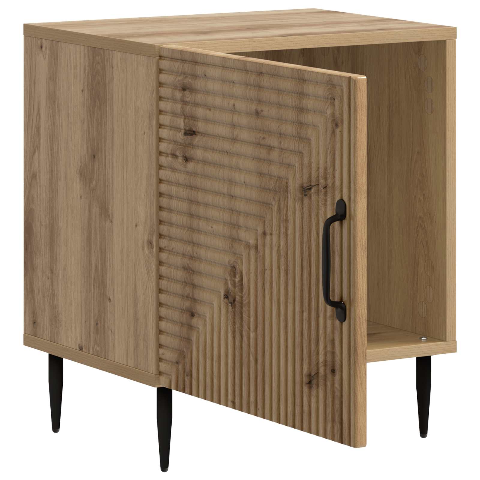 Nachtkastje Artisanaal eiken 43 x 34,5 x 50 cm Bewerkt hout