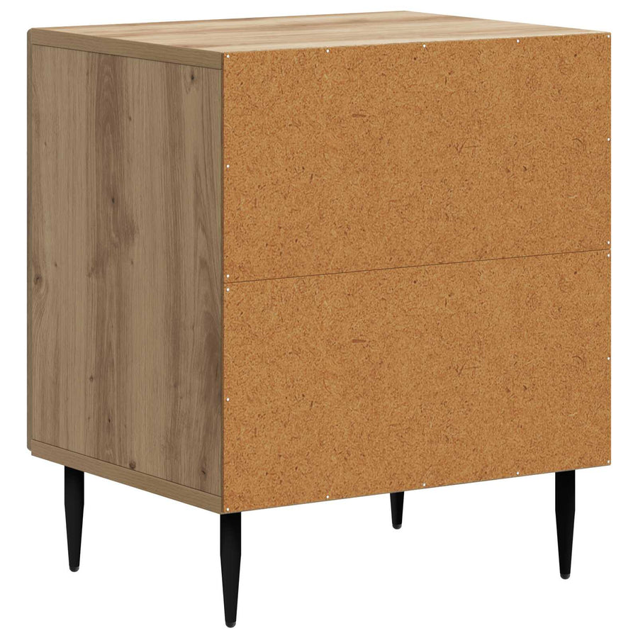 Nachtkastje 2 pcs Artisanaal eiken 43 x 34,5 x 50 cm