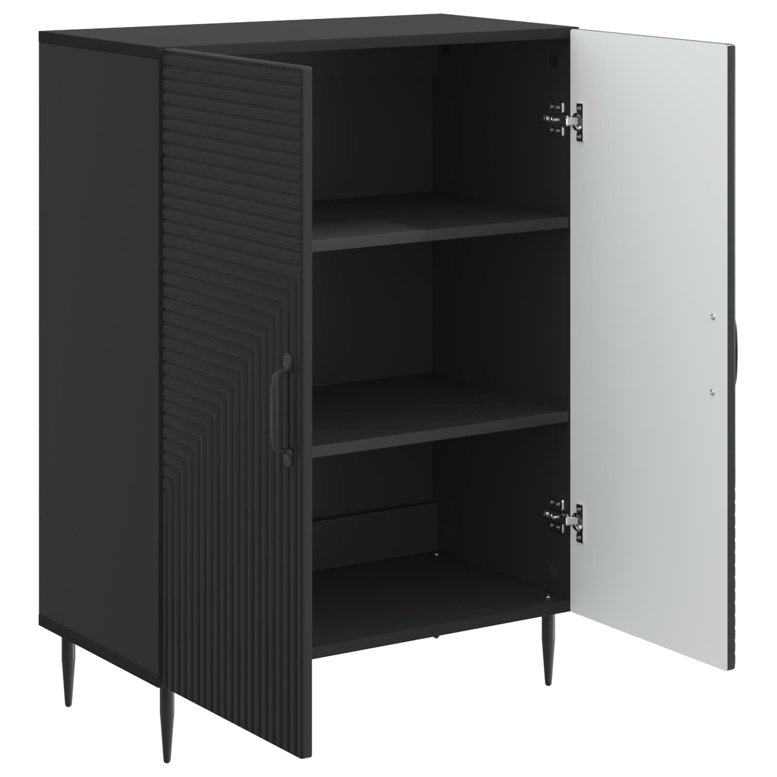 Dressoir Zwart 66 x 34,5 x 89,5 cm Bewerkt hout