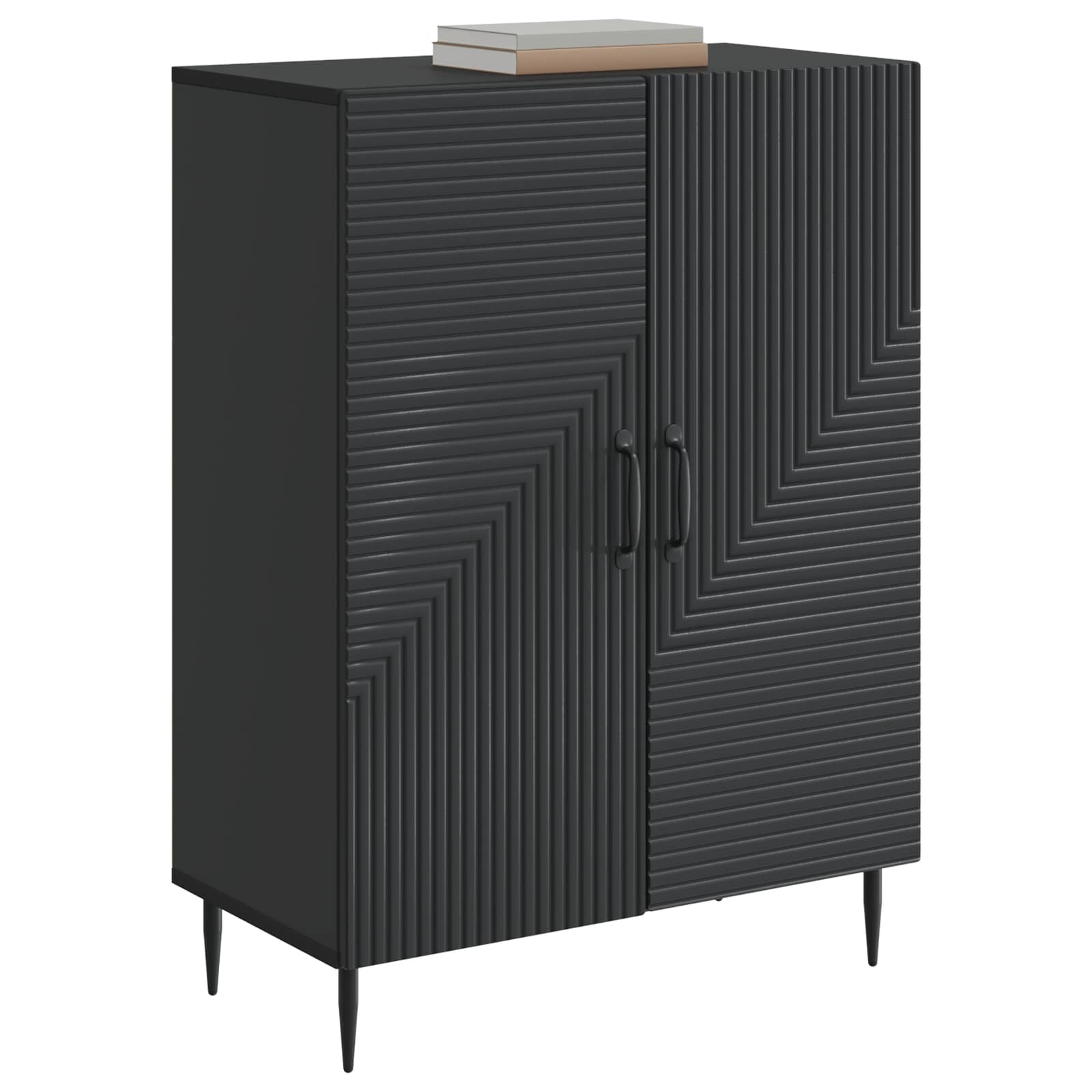 Dressoir Zwart 66 x 34,5 x 89,5 cm Bewerkt hout