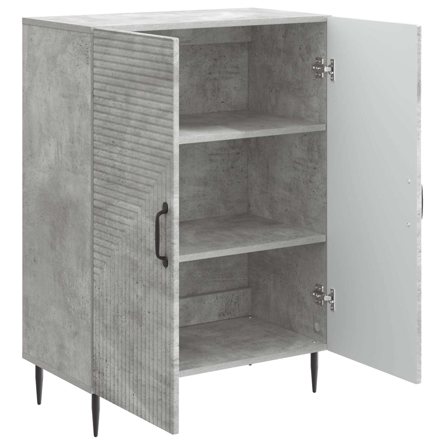 Dressoir Betongrijs 66 x 34,5 x 89,5 cm Bewerkt hout