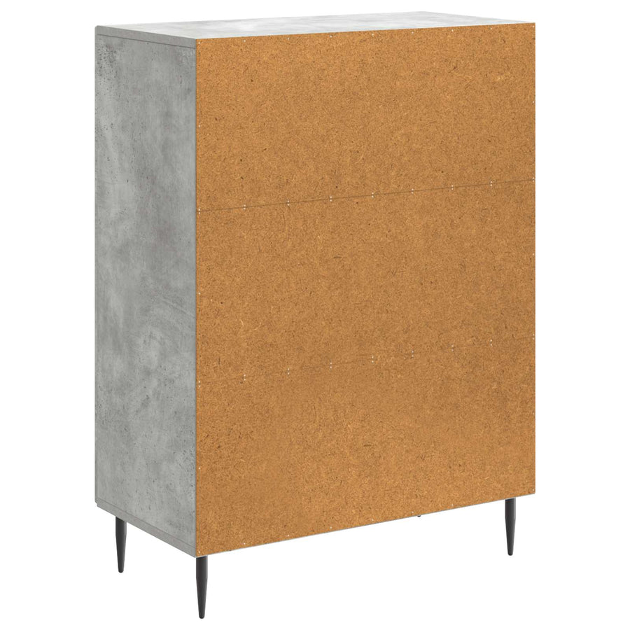 Dressoir Betongrijs 66 x 34,5 x 89,5 cm Bewerkt hout