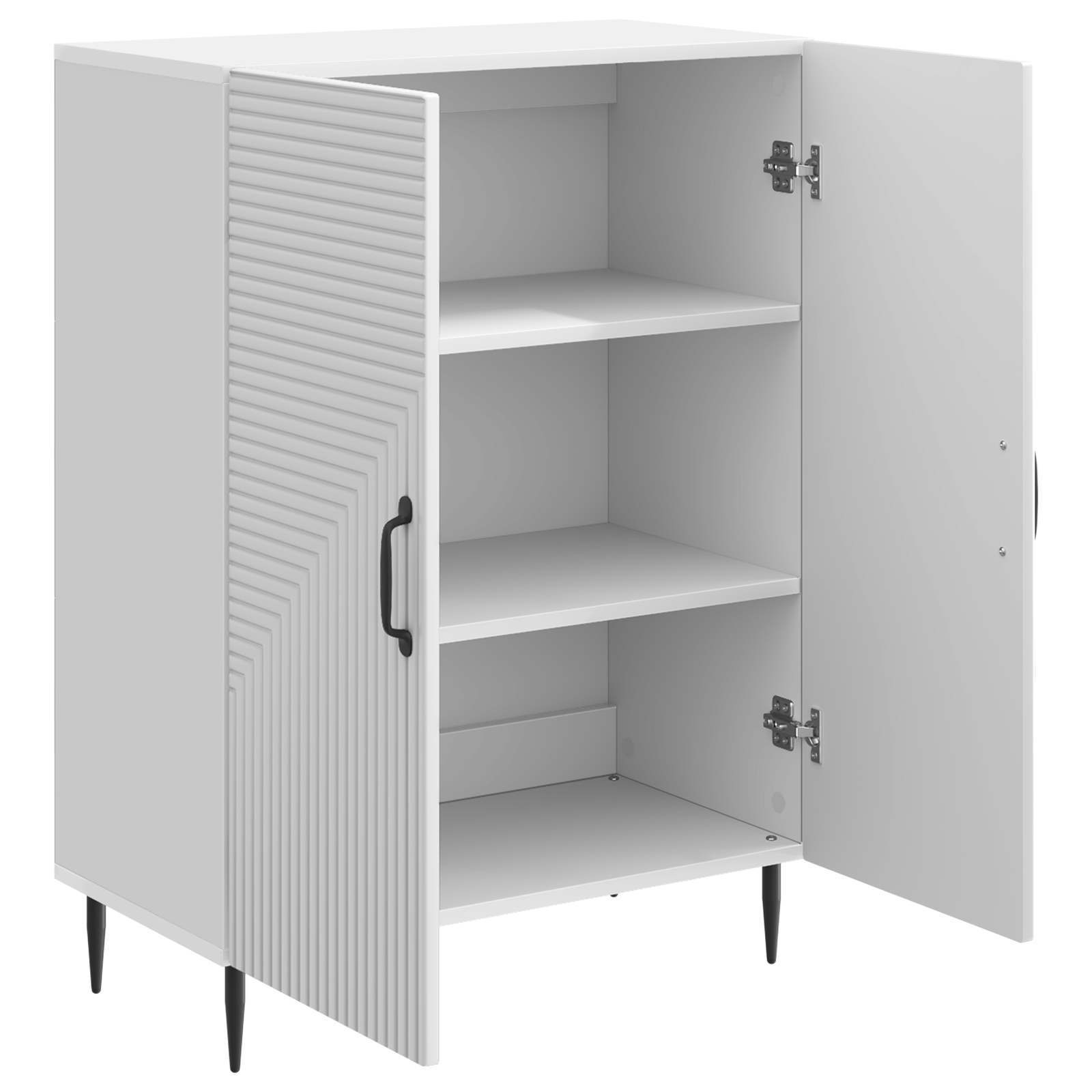 Dressoir Hoogglans Wit 66 x 34,5 x 89,5 cm Bewerkt hout