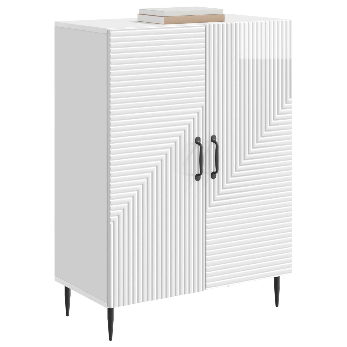 Dressoir Hoogglans Wit 66 x 34,5 x 89,5 cm Bewerkt hout
