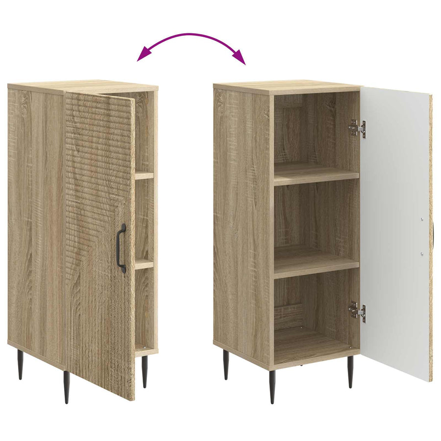 Dressoir Sonoma Eiken 33 x 34,5 x 89,5 cm Bewerkt hout