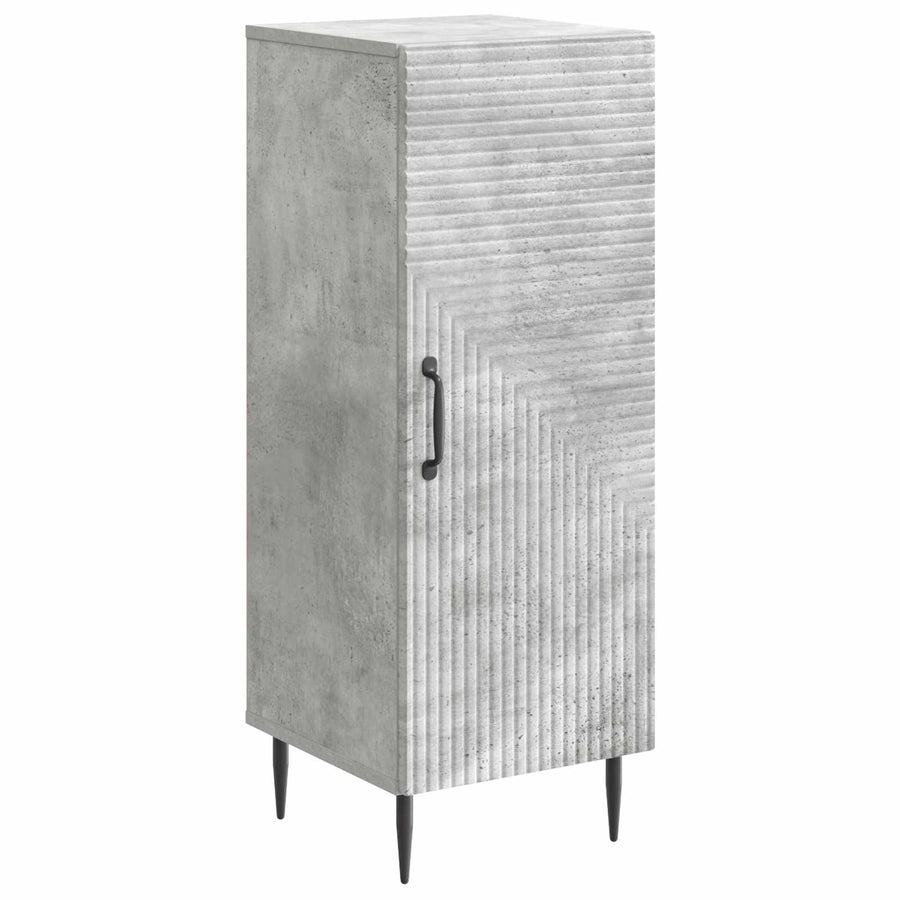 Dressoir Betongrijs 33 x 34,5 x 89,5 cm Bewerkt hout