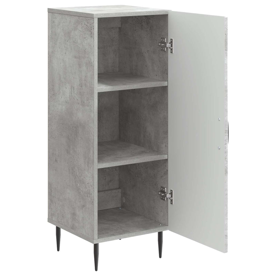 Dressoir Betongrijs 33 x 34,5 x 89,5 cm Bewerkt hout