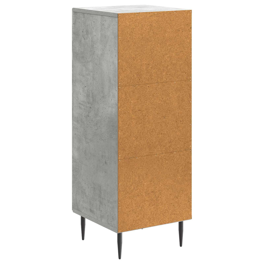 Dressoir Betongrijs 33 x 34,5 x 89,5 cm Bewerkt hout
