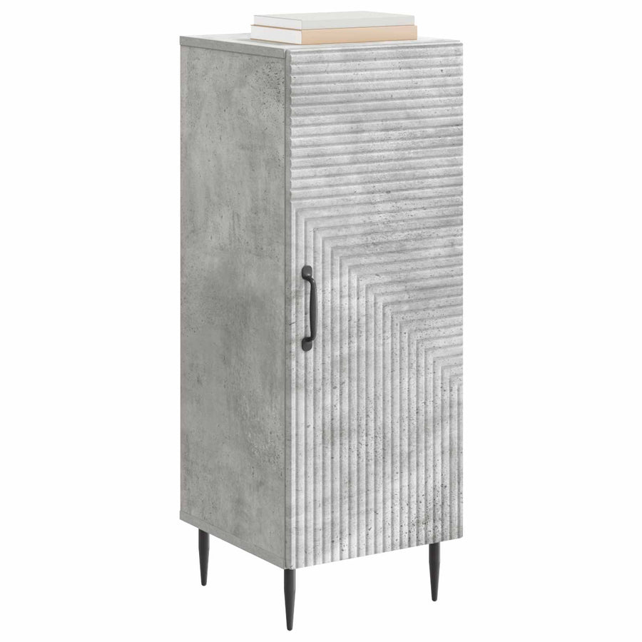 Dressoir Betongrijs 33 x 34,5 x 89,5 cm Bewerkt hout