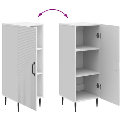Dressoir Hoogglans Wit 33 x 34,5 x 89,5 cm Bewerkt hout