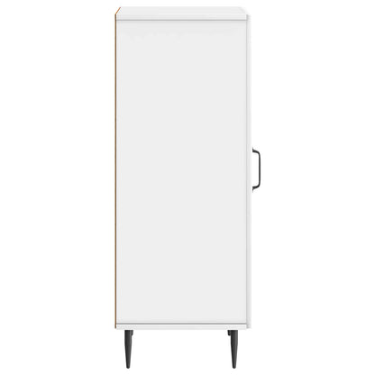 Dressoir Hoogglans Wit 33 x 34,5 x 89,5 cm Bewerkt hout