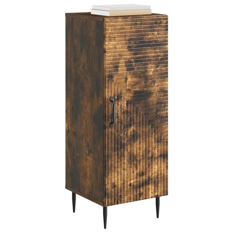 Dressoir Gerookt eiken 33 x 34,5 x 89,5 cm Bewerkt hout