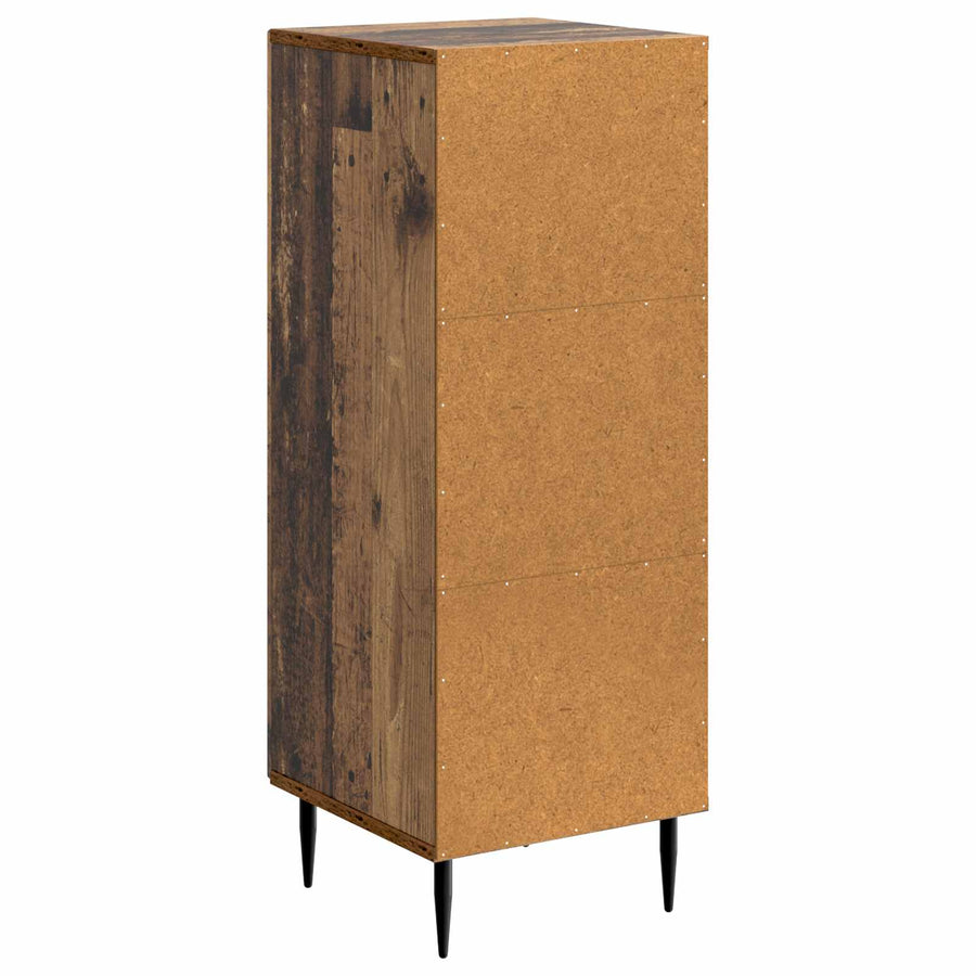 Dressoir Oud hout 33 x 34,5 x 89,5 cm Bewerkt hout