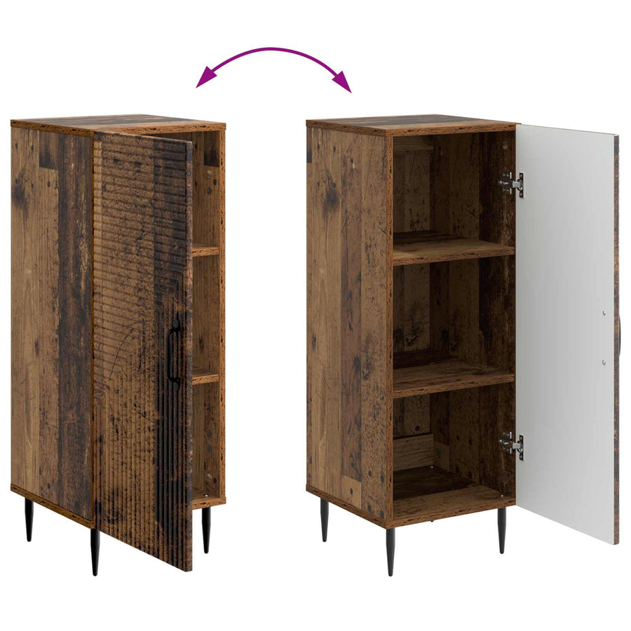 Dressoir Oud hout 33 x 34,5 x 89,5 cm Bewerkt hout
