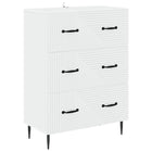 Ladekast 66x34,5x89,5 cm bewerkt hout wit