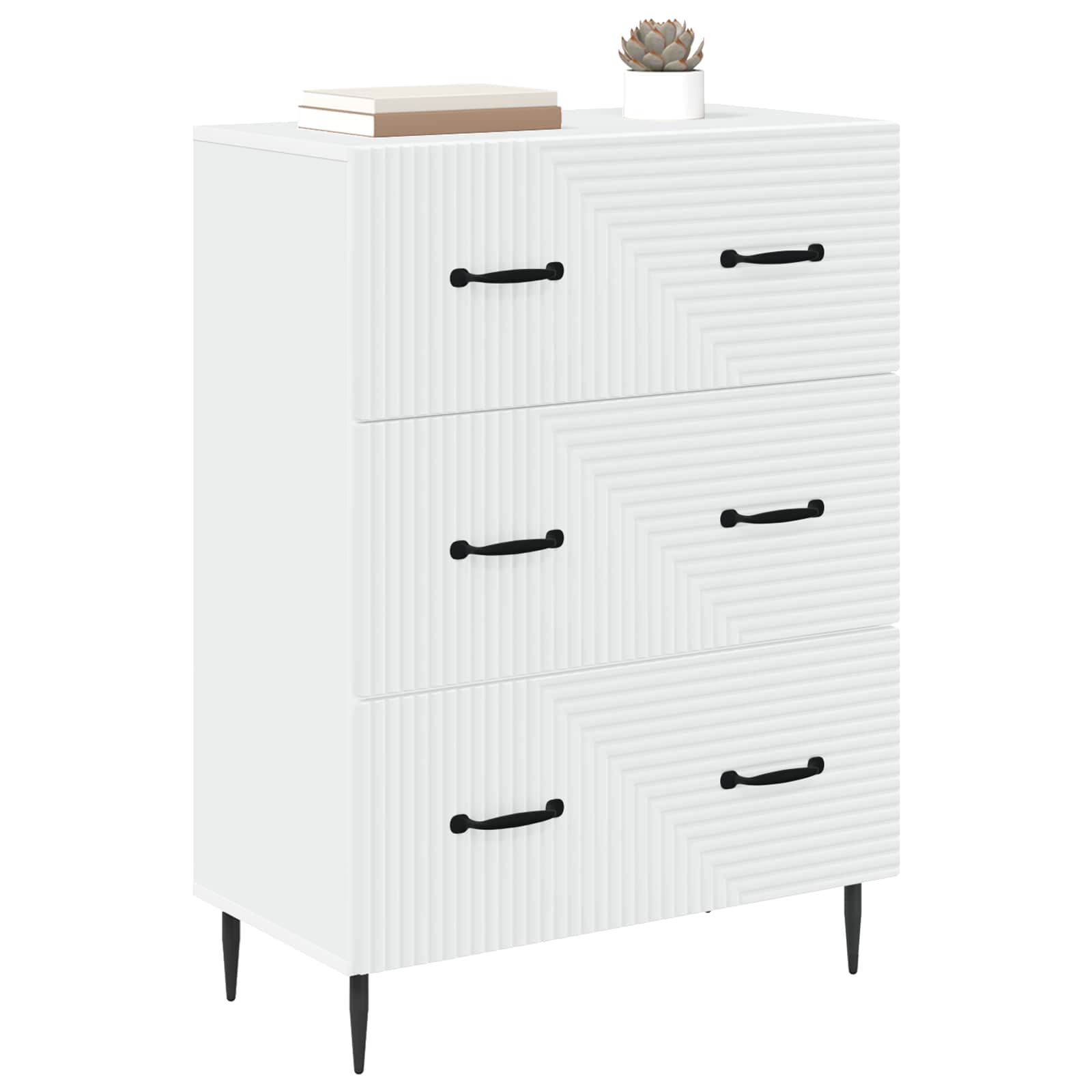 Ladenkast Wit 66 x 34,5 x 89,5 cm Bewerkt hout