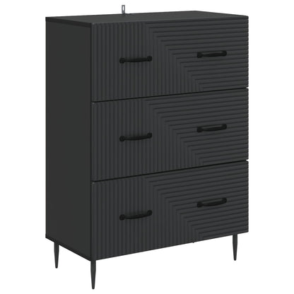 Ladenkast Zwart 66 x 34,5 x 89,5 cm Bewerkt hout