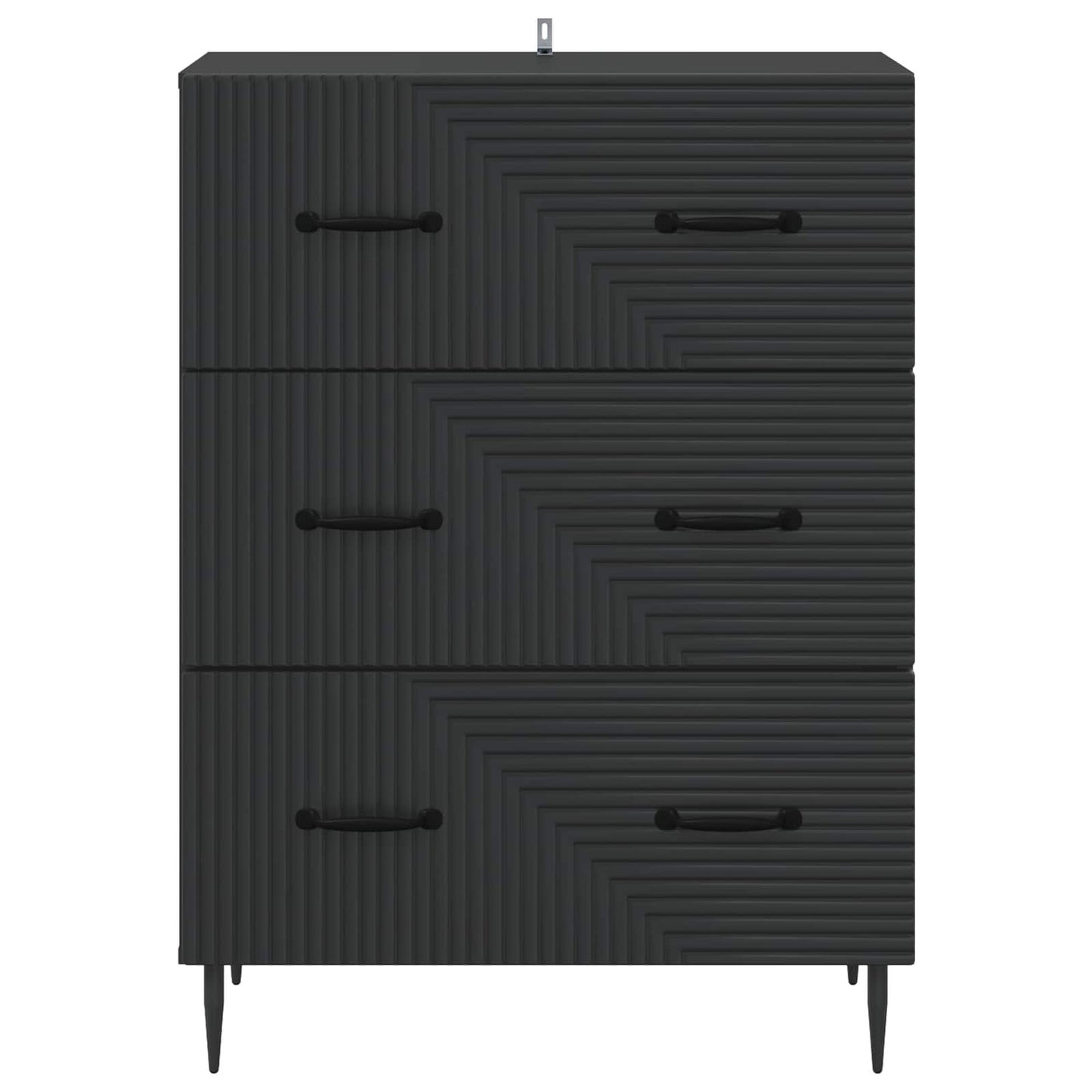 Ladenkast Zwart 66 x 34,5 x 89,5 cm Bewerkt hout