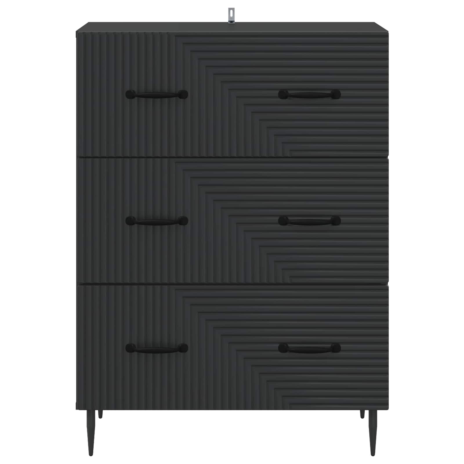 Ladenkast Zwart 66 x 34,5 x 89,5 cm Bewerkt hout