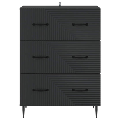 Ladenkast Zwart 66 x 34,5 x 89,5 cm Bewerkt hout
