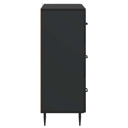 Ladenkast Zwart 66 x 34,5 x 89,5 cm Bewerkt hout