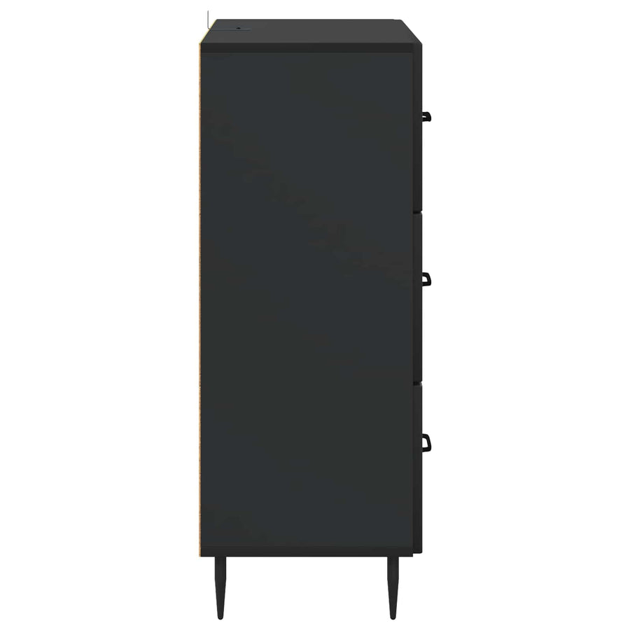 Ladenkast Zwart 66 x 34,5 x 89,5 cm Bewerkt hout