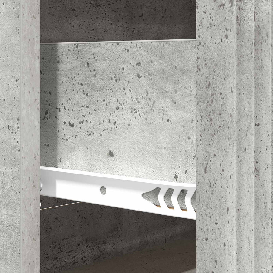 Ladenkast Betongrijs 66 x 34,5 x 89,5 cm Bewerkt hout