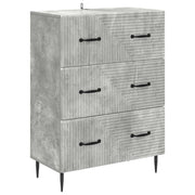 Ladekast 66x34,5x89,5 cm bewerkt hout grijs