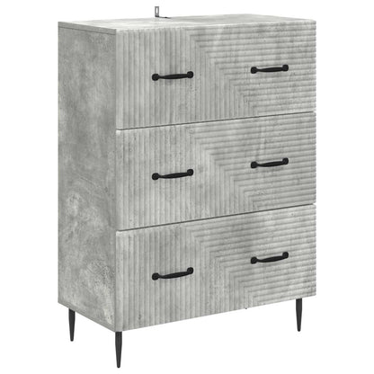 Ladenkast Betongrijs 66 x 34,5 x 89,5 cm Bewerkt hout