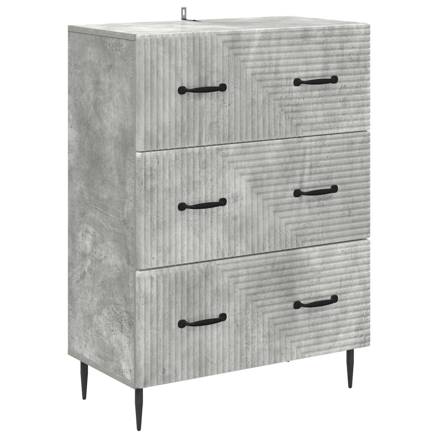 Ladenkast Betongrijs 66 x 34,5 x 89,5 cm Bewerkt hout