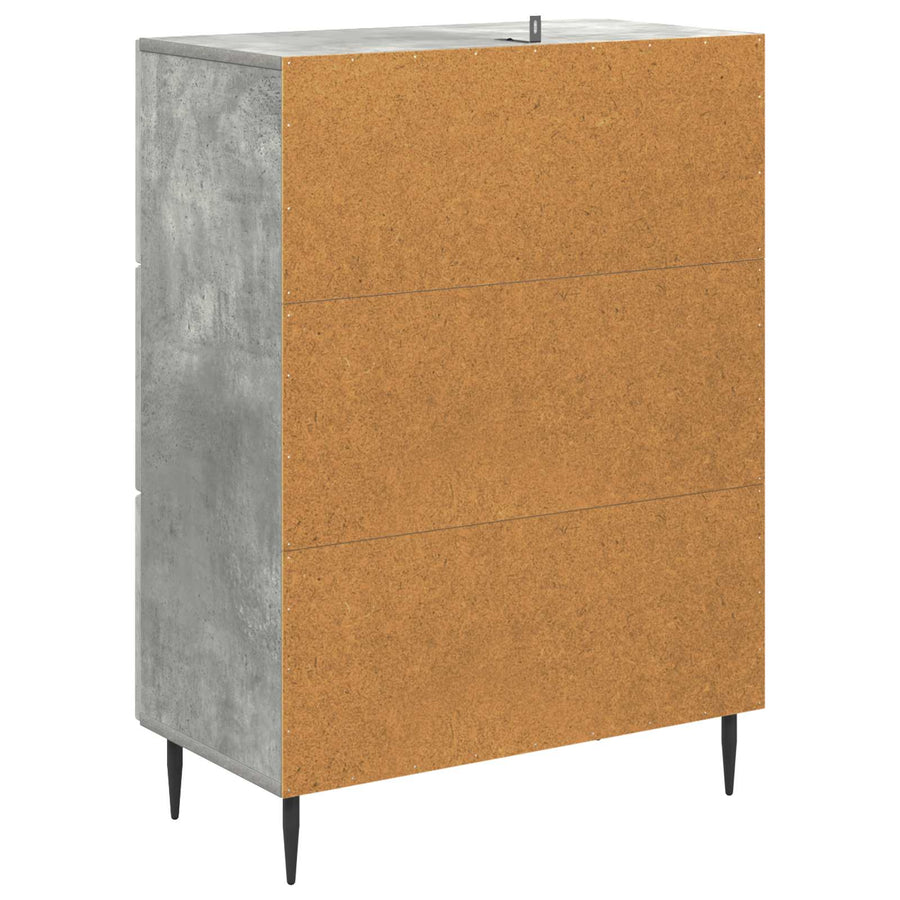 Ladenkast Betongrijs 66 x 34,5 x 89,5 cm Bewerkt hout