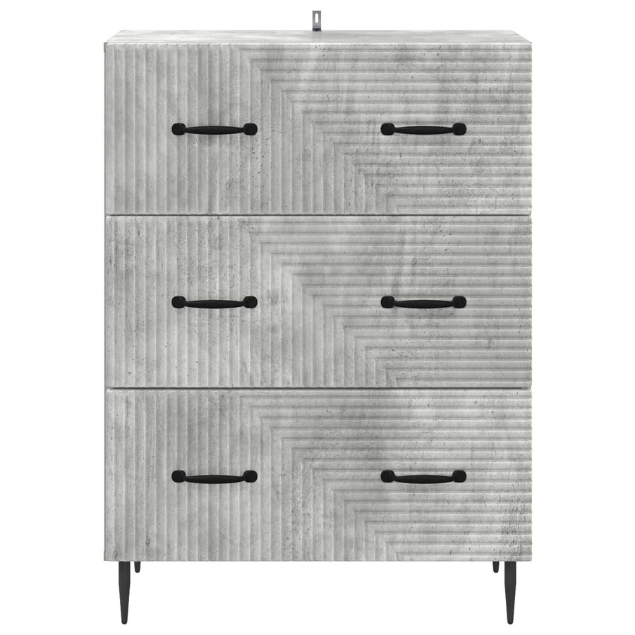 Ladenkast Betongrijs 66 x 34,5 x 89,5 cm Bewerkt hout