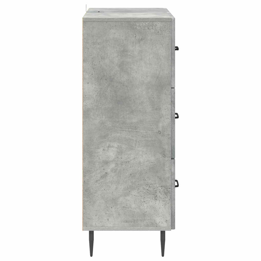 Ladenkast Betongrijs 66 x 34,5 x 89,5 cm Bewerkt hout