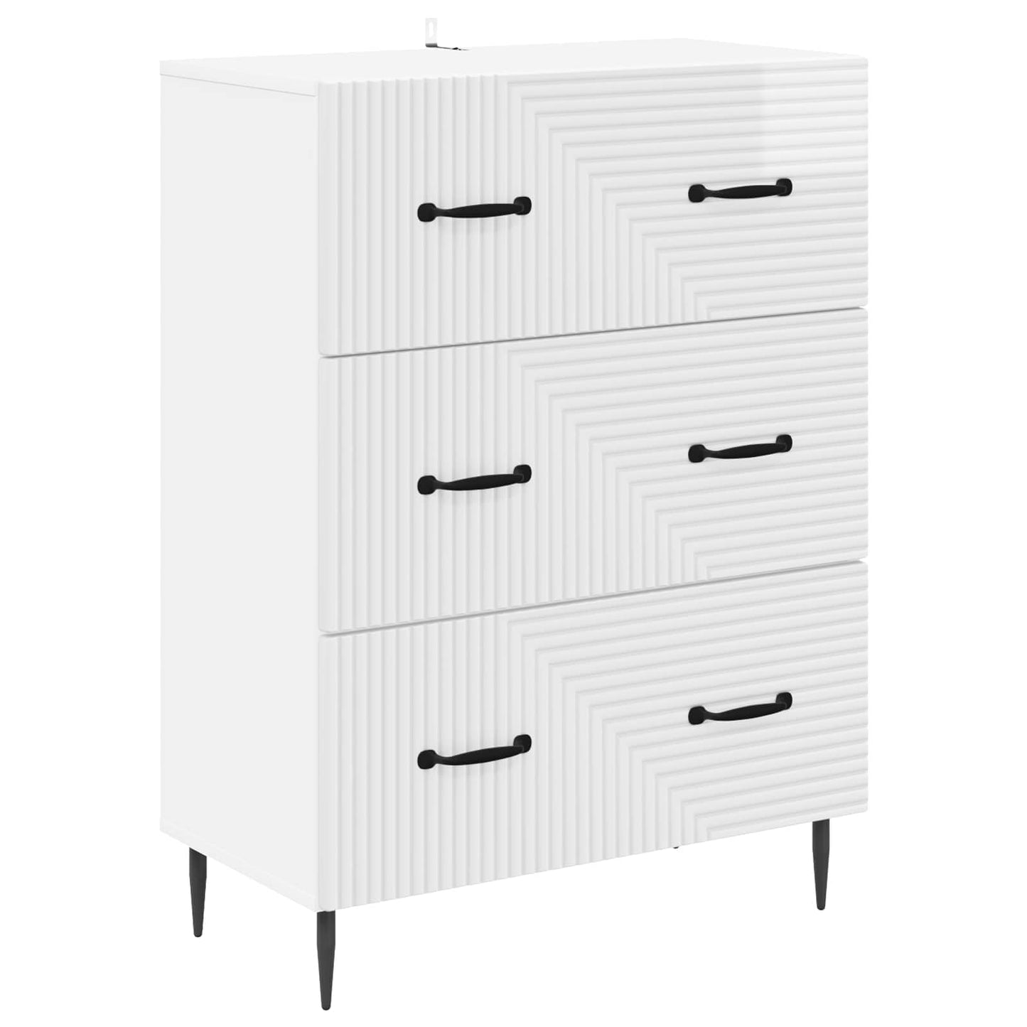 Ladenkast Hoogglans Wit 66 x 34,5 x 89,5 cm Bewerkt hout