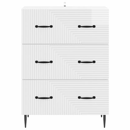 Ladenkast Hoogglans Wit 66 x 34,5 x 89,5 cm Bewerkt hout