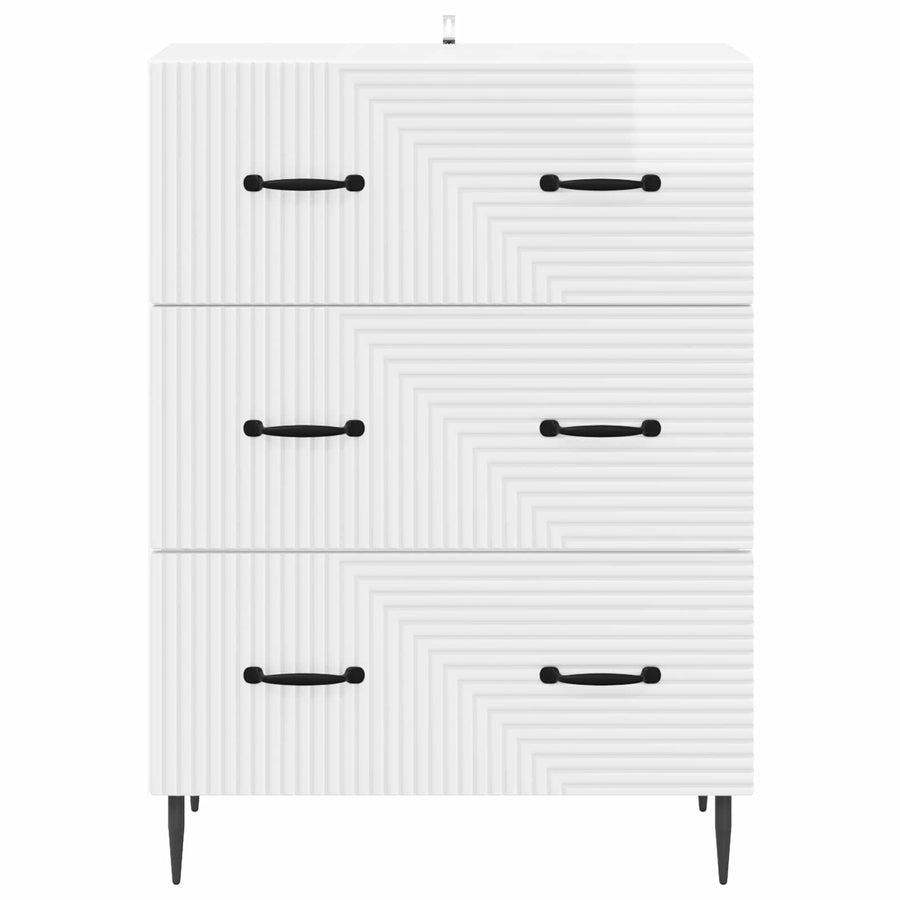 Ladenkast Hoogglans Wit 66 x 34,5 x 89,5 cm Bewerkt hout