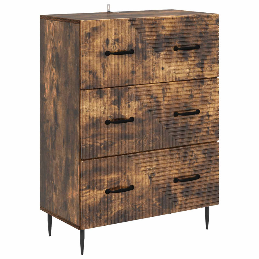 Ladenkast Gerookt eiken 66 x 34,5 x 89,5 cm Bewerkt hout